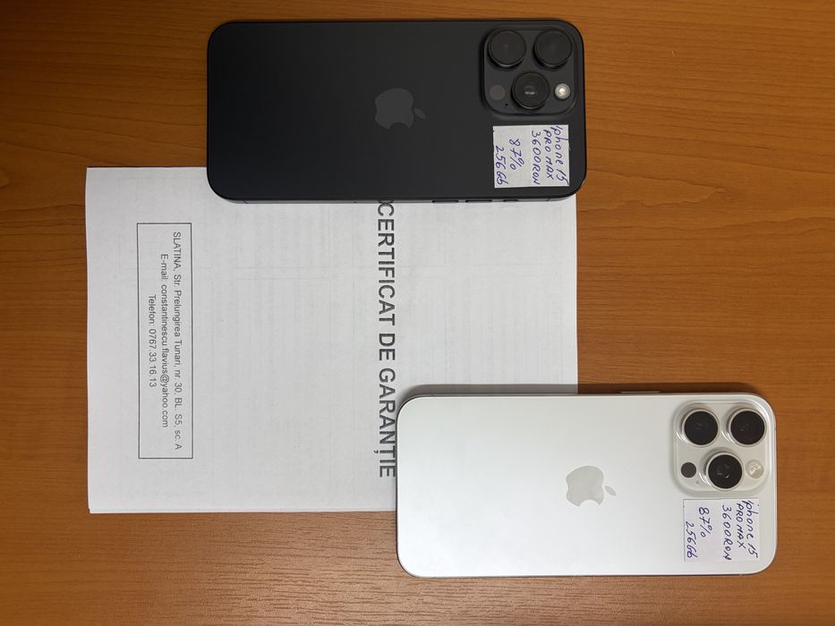 Iphone 15 pro max, impecabile, garantie