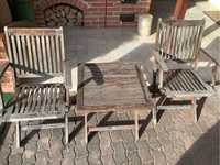 Set scaun lemn gradina exterior rabatabil masa