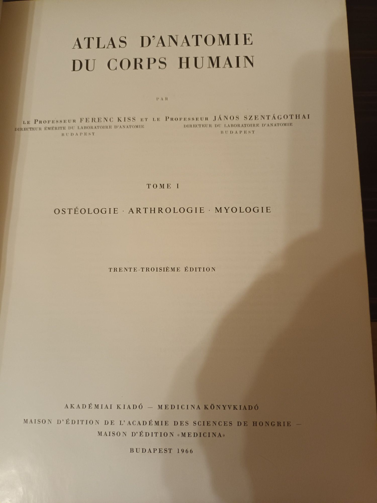 Атлас по анатомия 1966г. три тома