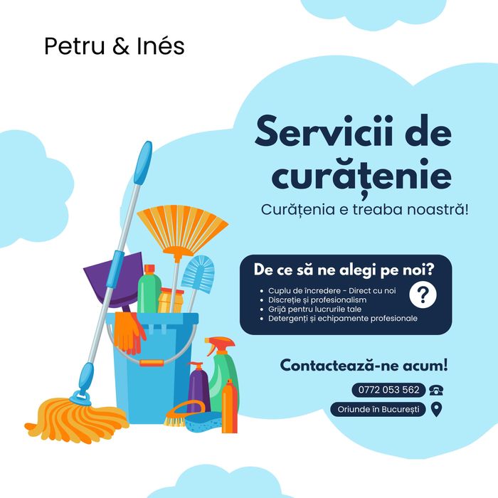 Curățenie profesională – locuințe, birouri, spații comerciale