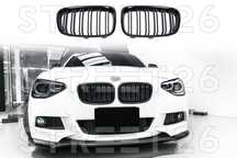 Grile Centrale BMW Seria 1 F20 F21 (2011-2014) M Design Negru Lucios