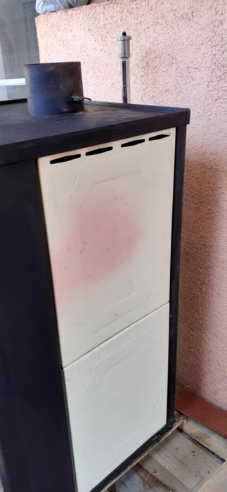 .Камина с водна риза за парно отопление с пет радиятора и една серпент