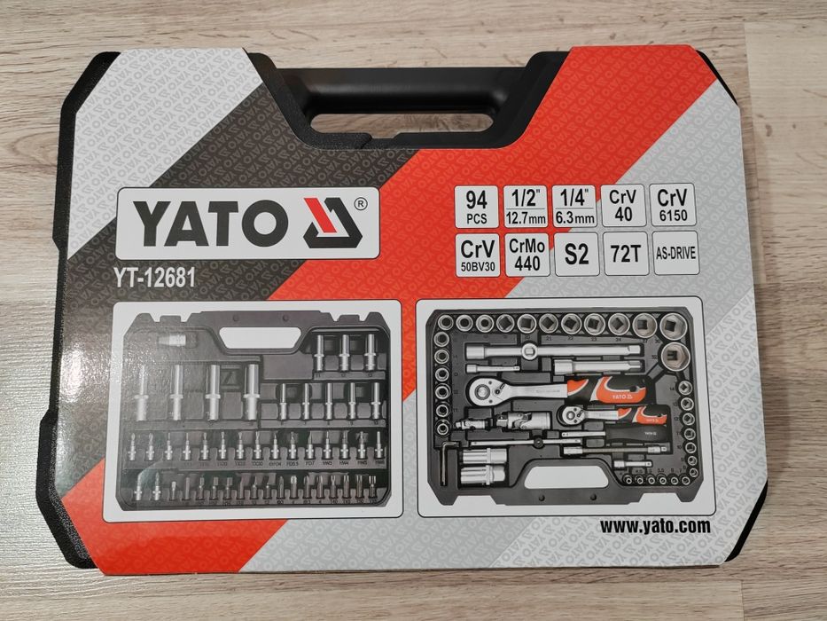 Yato Trusa chei tubulare YT-12681 , profesionala, 1/2"-1/4", 94buc