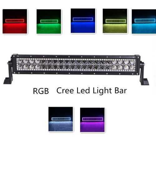 Led bar auto cu telecomanda 82 cm, functii flash, blitz, angel eye