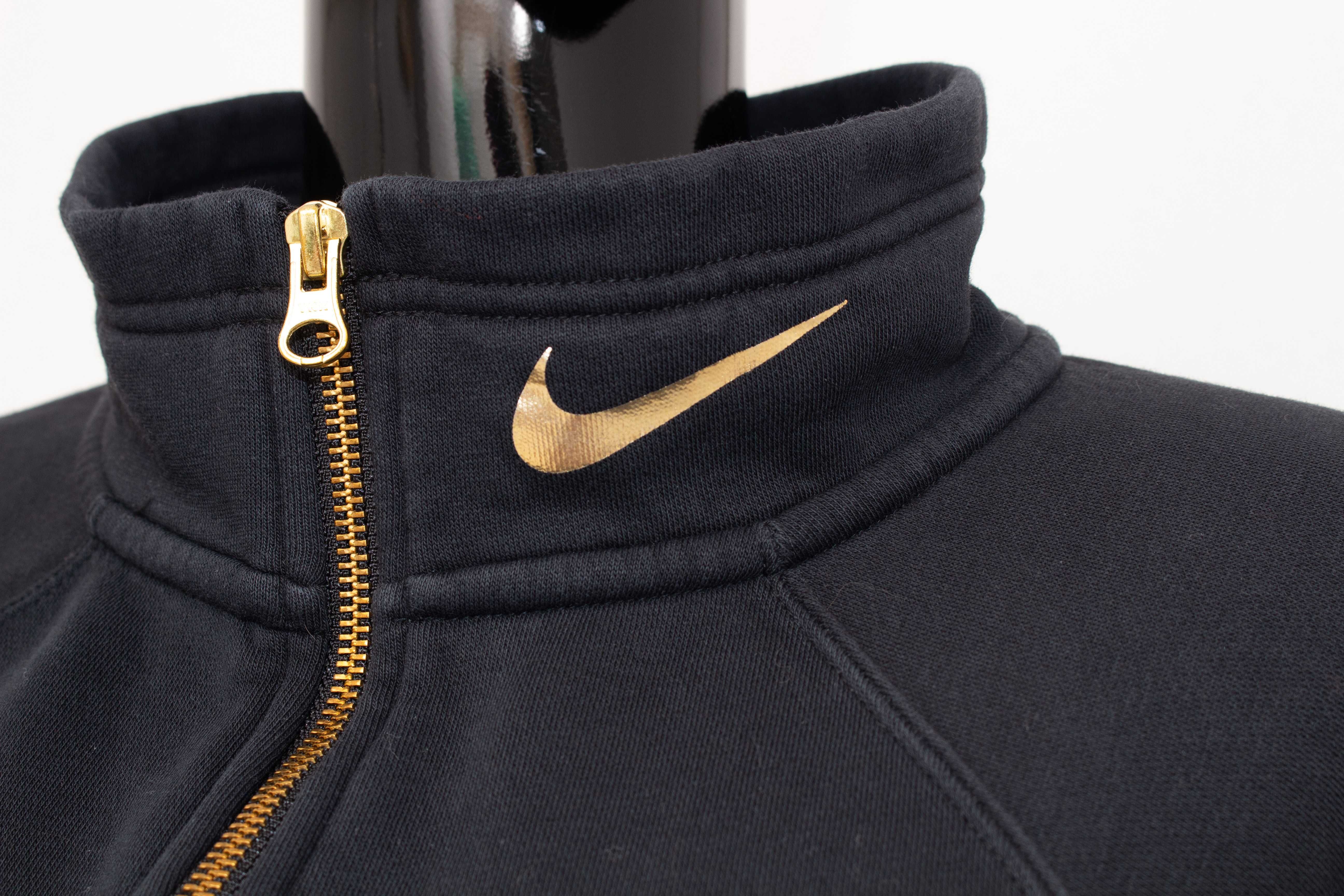 Nike оригинален къс суичър черен златен надпис Just do it р-р М