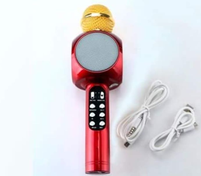 Безжичен Bluetooth тонколона - караоке микрофон с LED светлини