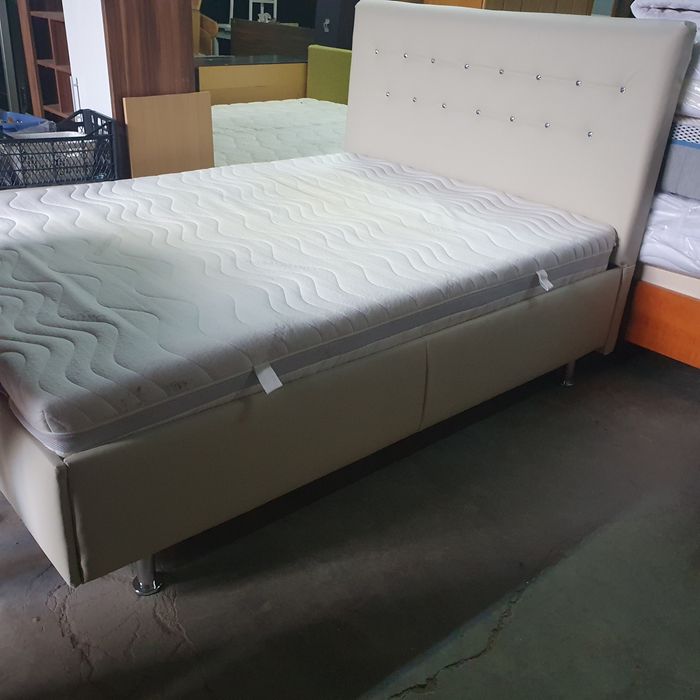 Pat dormitor tapițat 1.40m/1m+saltea