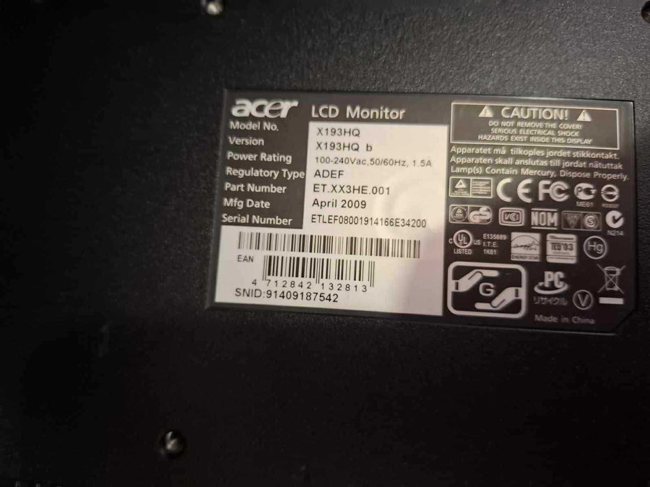 Монитор Acer X193HQ
