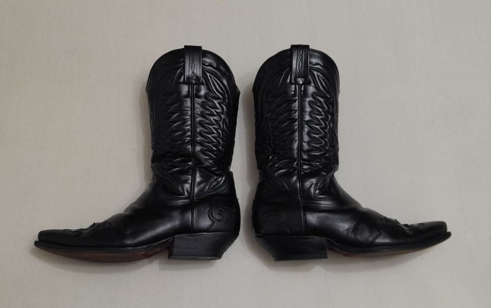 Cizme cowboy Tony Mora, ciocate Western, boots moto piele naturală 42