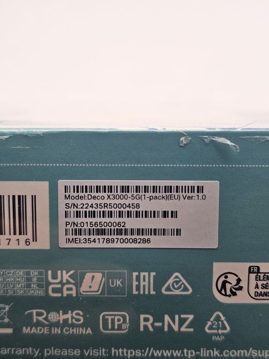 Router wireless TP-Link Wi-Fi DECO X50-5G AX3000 5G Alb

Cutie sigi