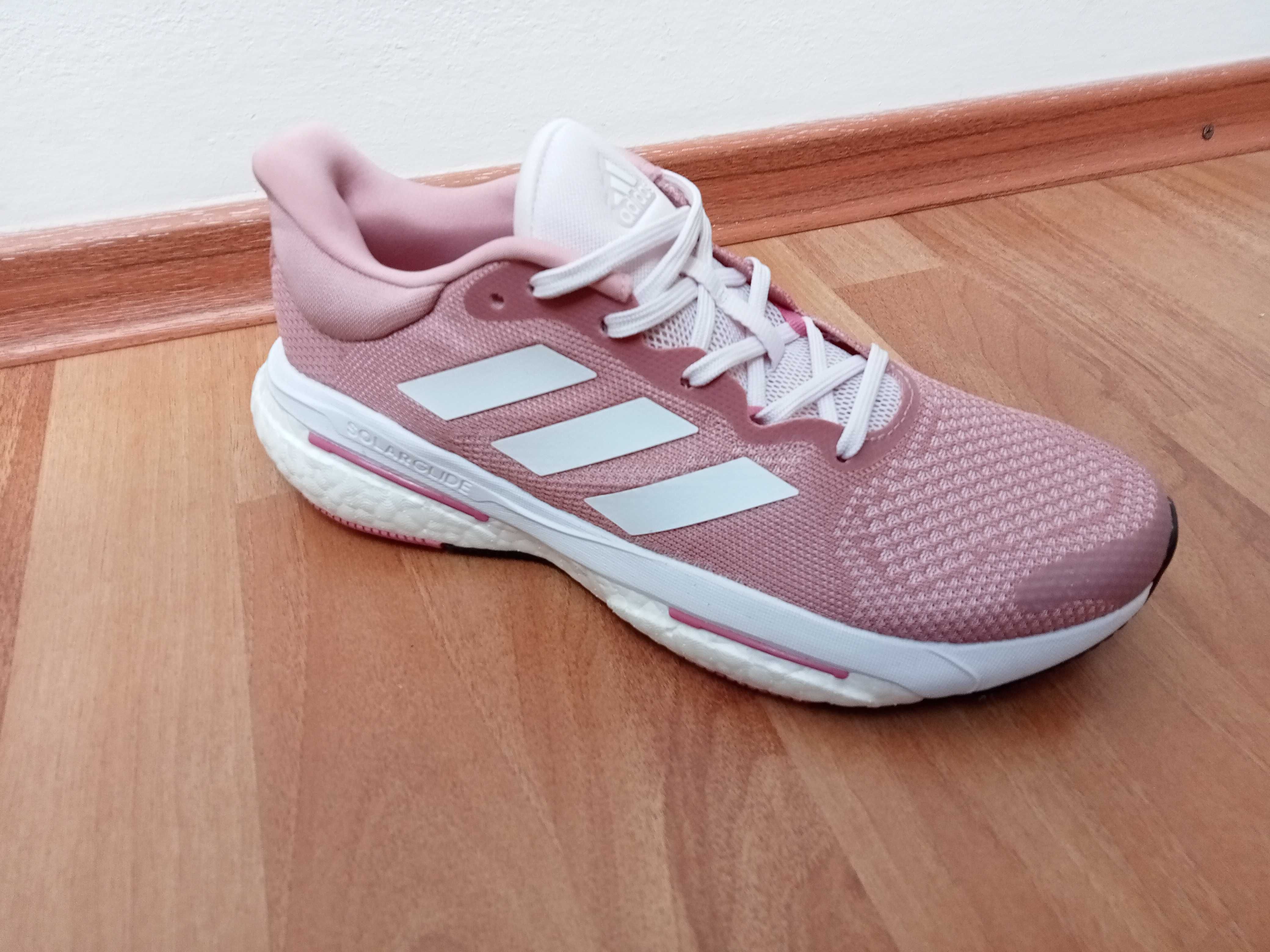 ADIDAS pantofi de alergare SOLAR GLIDE femei roz pudrat