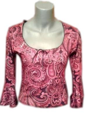 Bluza deosebita C&A Clockhouse UK de ocazie, visiniu/negru, decolteu