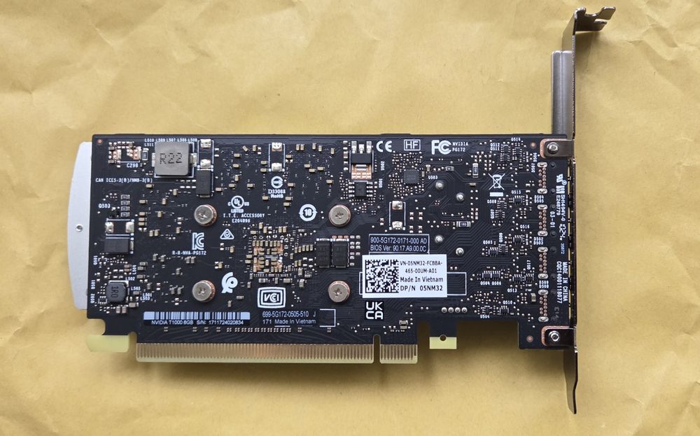 Placa Video Quadro T1000 8Gb DDR6