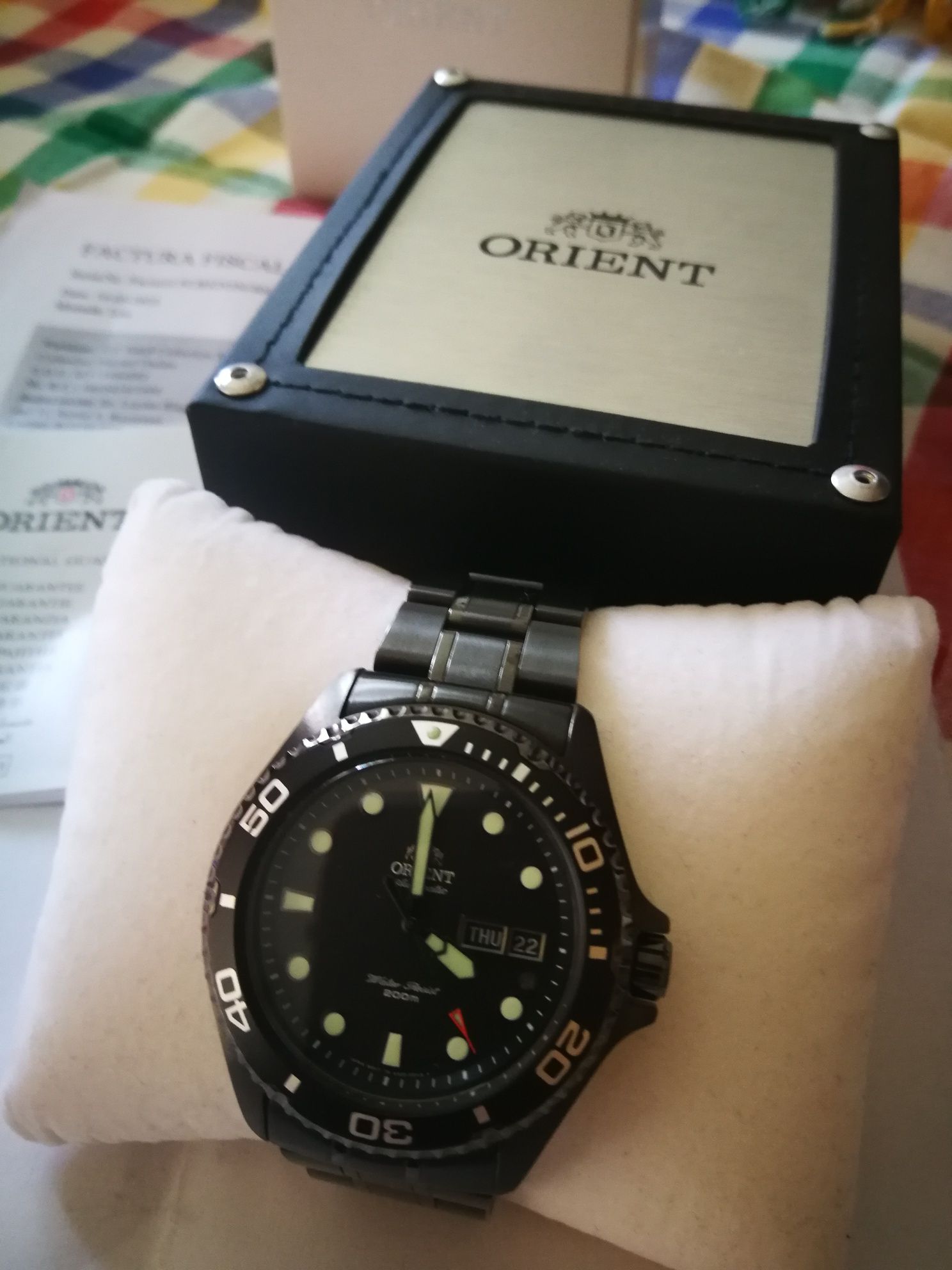 Orient SPORT(Ray Raven II)Black Edition/Automatic/Nou/Factura/Garanție