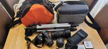 Aparat foto dslr Nikon d5300, 3 obiective si accesorii