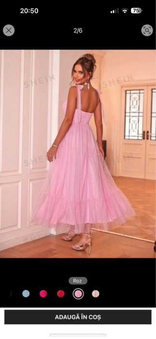 Rochie roz SHEIN purtata o singura data