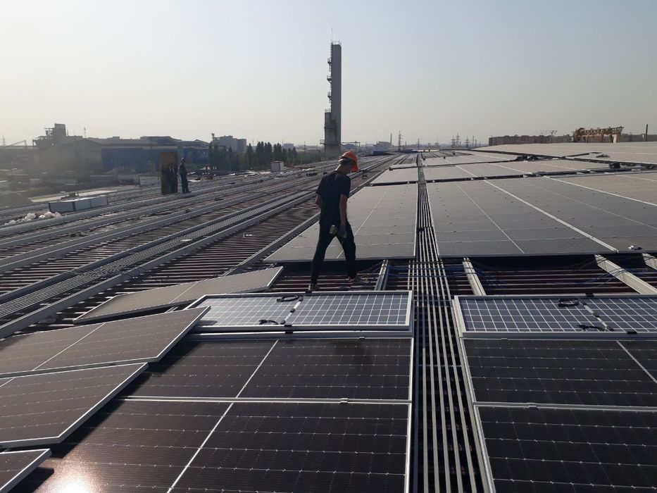 Quyosh panellari o'rnatish (установка солнечный панель]