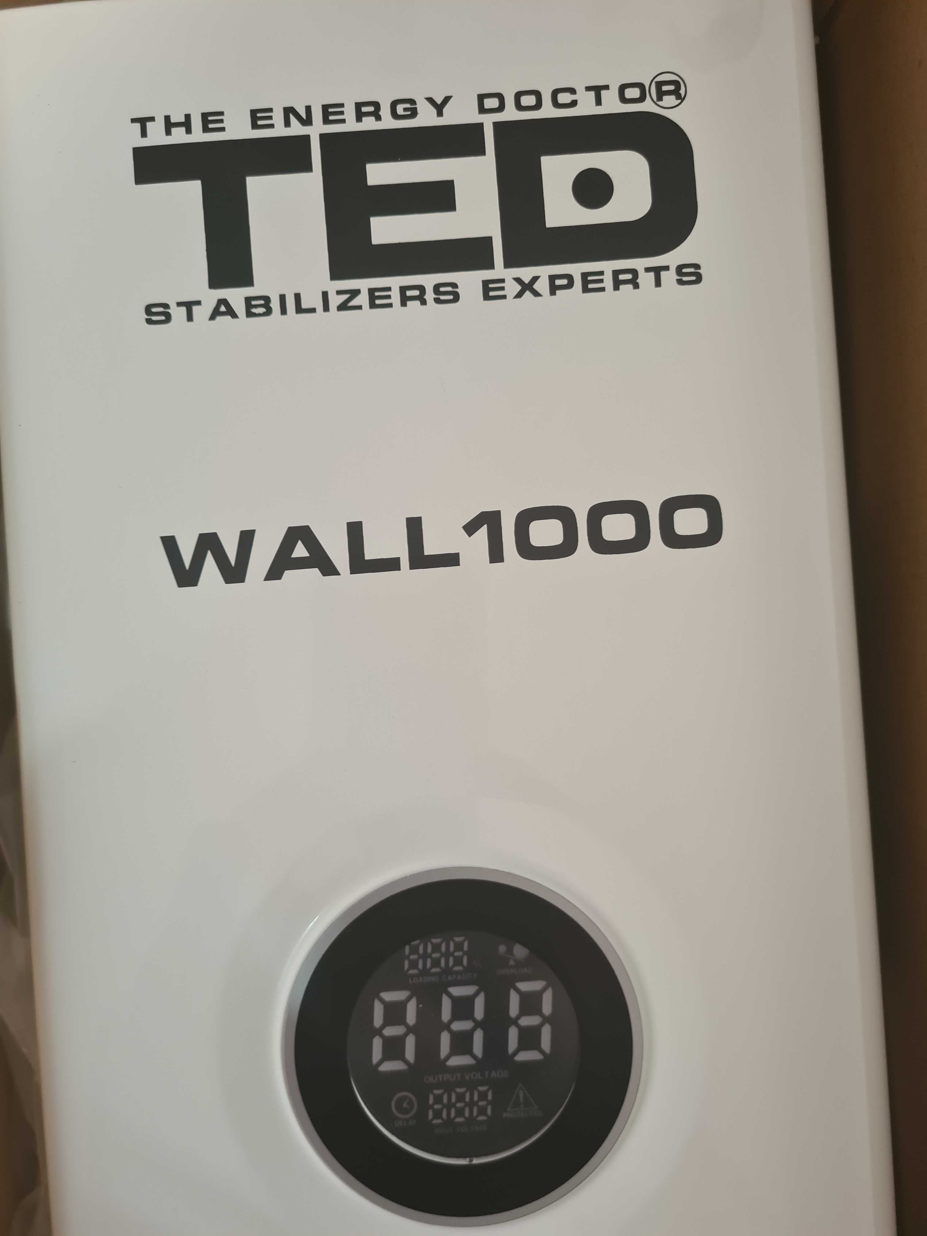 Stabilizator retea TED1000WALL, maxim 1000VA/600W, A, LCD, 2 schuko