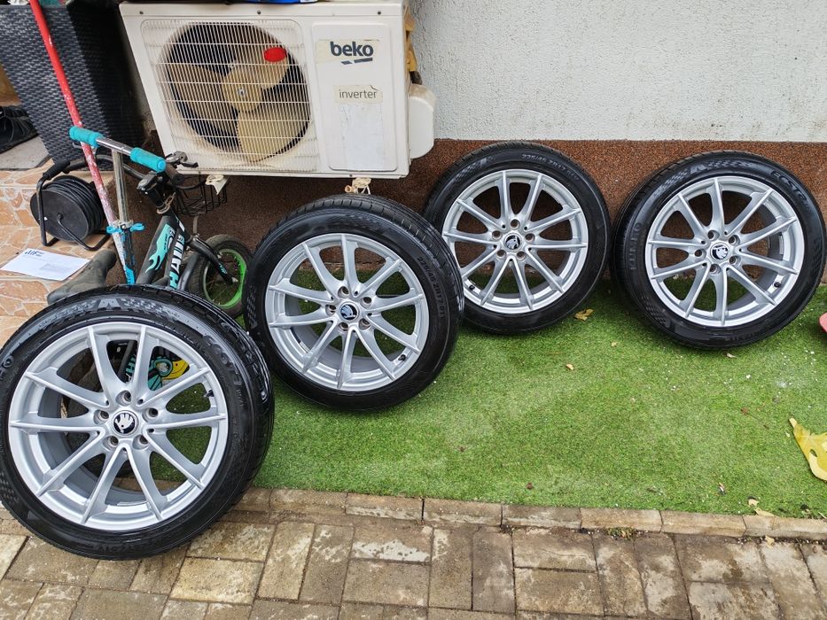Vând Set 4 ROTI Vara BMW, Skoda, VW, Seat, J7, 5x112, 225/45/R17 ET27