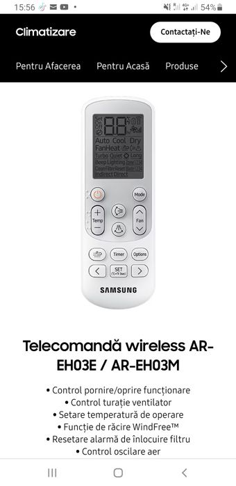 Telecomanda samsung aer conditionat AR-EH03E Ar-EH03M