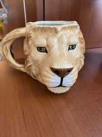 Порцеланова чаша глава на лъв 3D, 400 ml