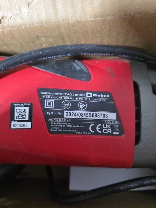 2 x Einhell TE-AG 230/2000 - Polizor unghiular cu fir, 2000 W, 230 mm