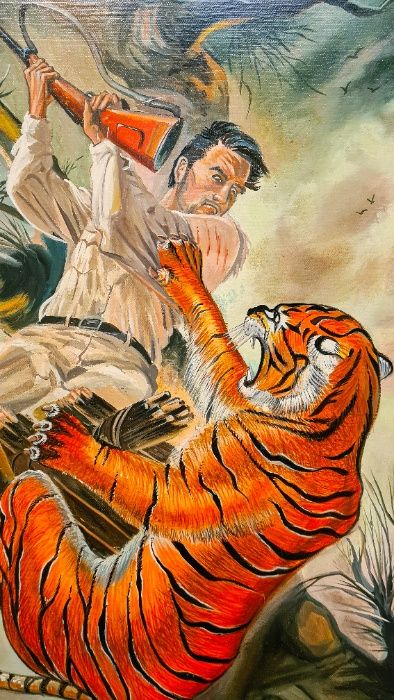 Pictura, Tablou pe panza in ulei, tigrul 50x70