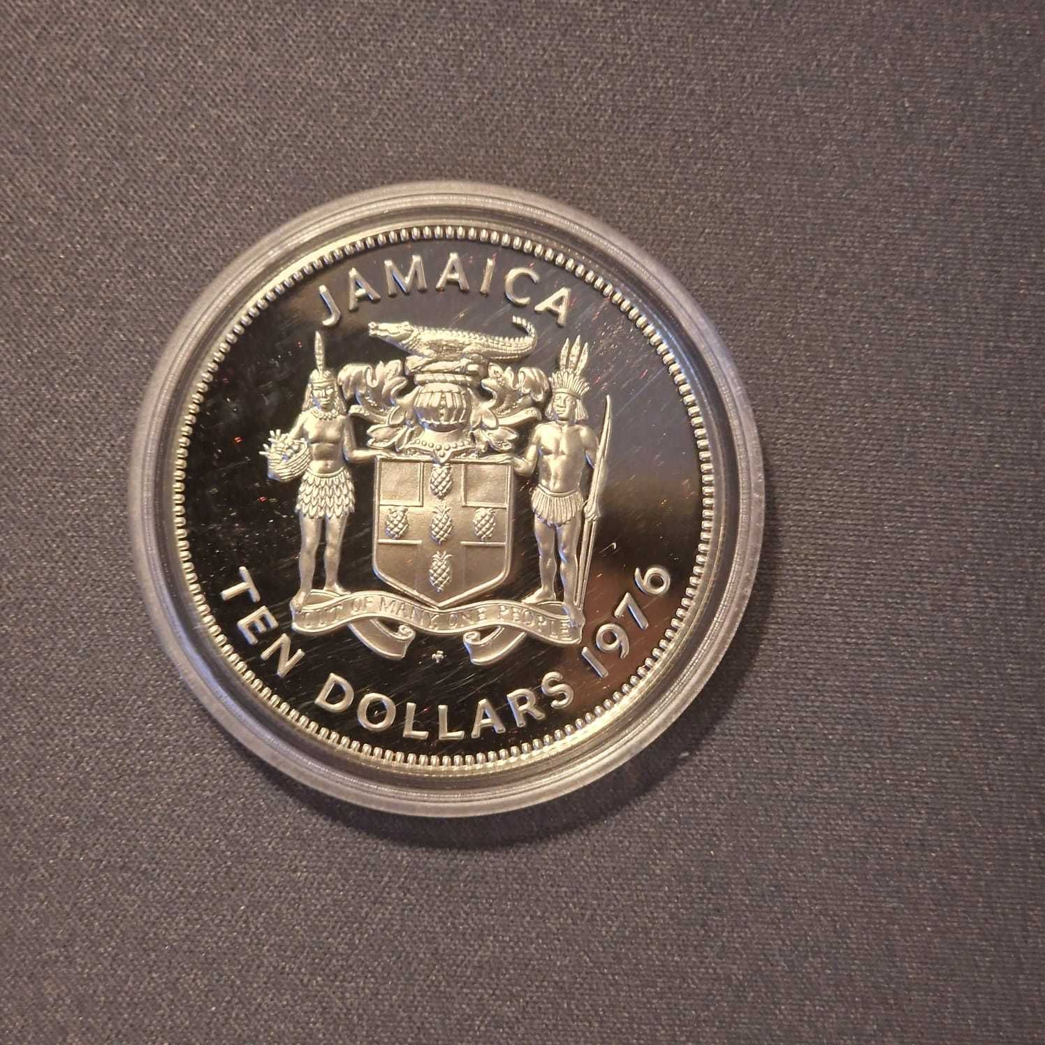 Серебряная монета адмирал Горацио Нельсон. Ямайка
