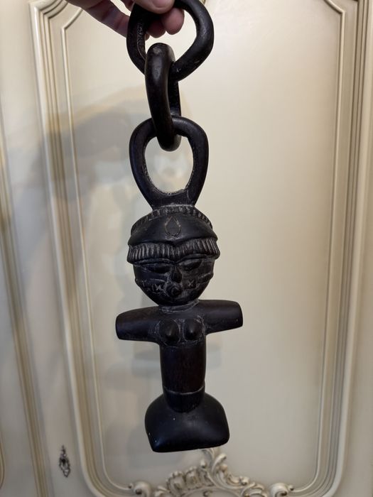 Statueta africana, zeita fertilitatii Ashanti. Papusa,talisman,amuleta