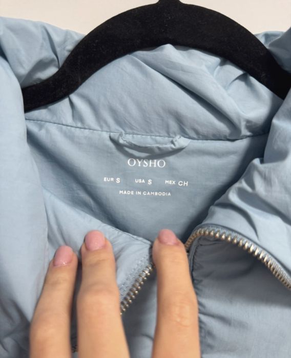 Geacă Oysho bleu pastel – mărimea S
