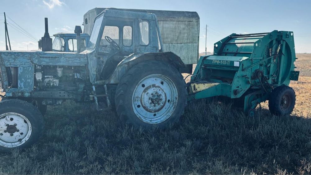 МТЗ-80 пресс с подборщиком