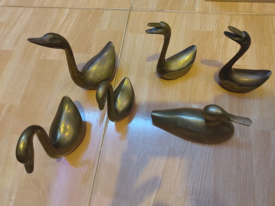 11 rate, gaste si lebede din alama, de colectie, vintage