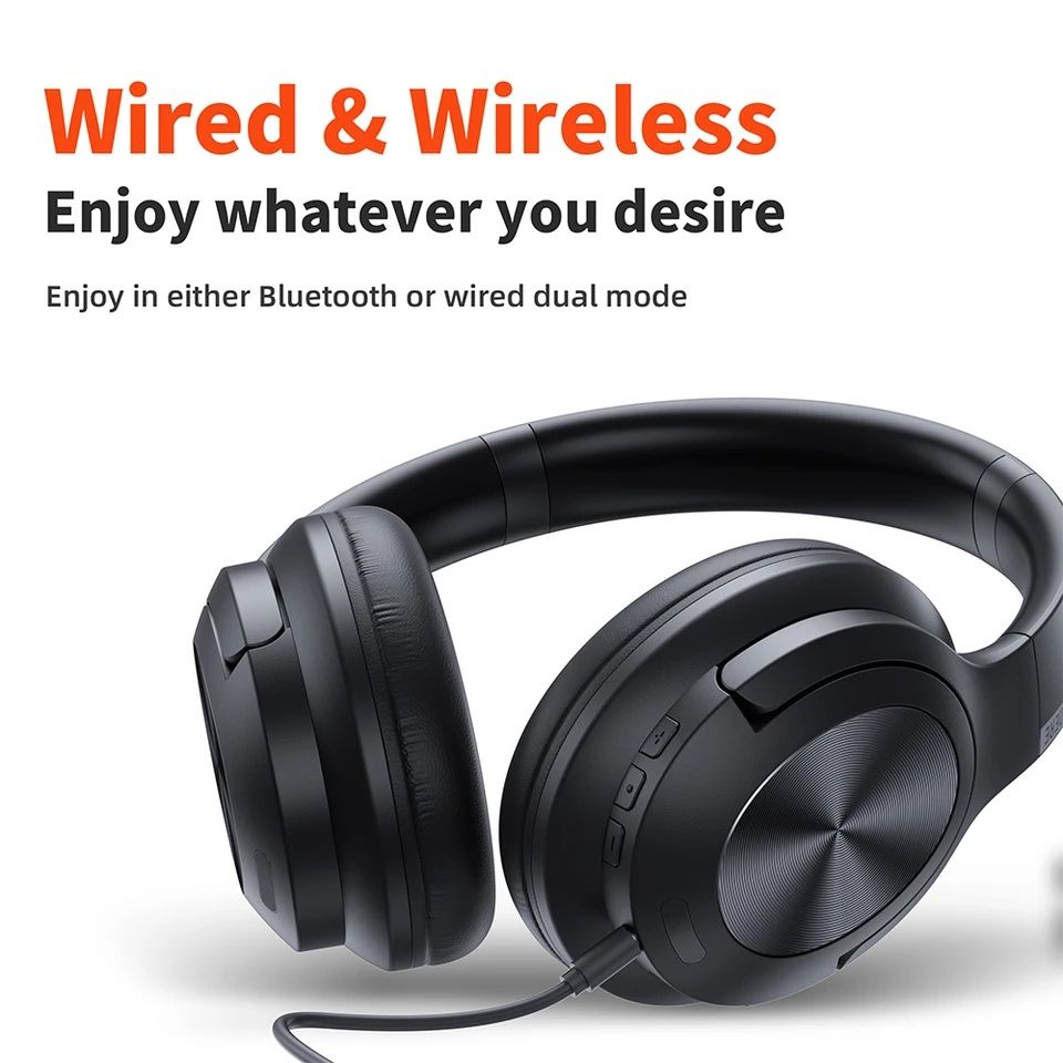 Безжични ANC слушалки QERE E80, Bluetooth 5.3, 70h. Play, MIC.