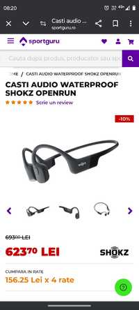 Căști aftershokz waterproof bluetooth