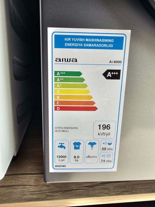 Стиральная машина Aiwa Ai8000 8kg Inverter Sensor Steam