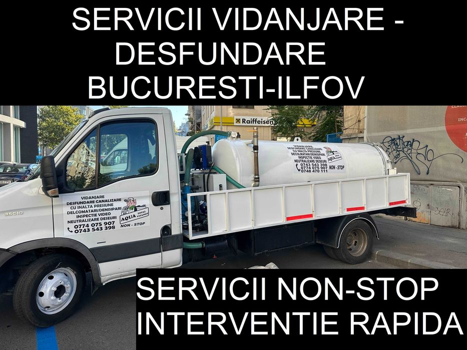 Servicii Desfundare - Vidanjare Bucuresti-Ilfov NonStop Sector 1 2 3