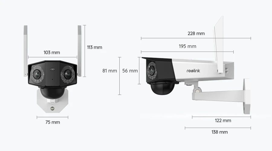 Camera de supraveghere Reolink DUO 4G cu panou solar