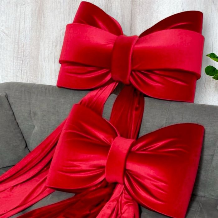 Funde uriașe din catifea pentru Crăciun