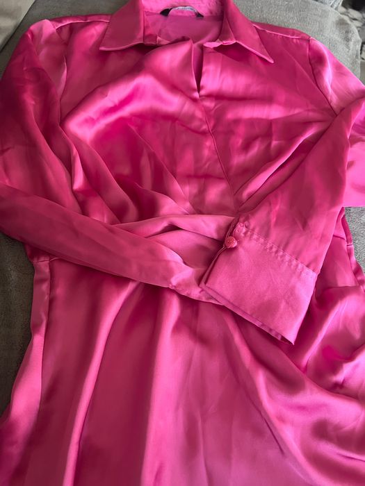 Розова рокля сатен