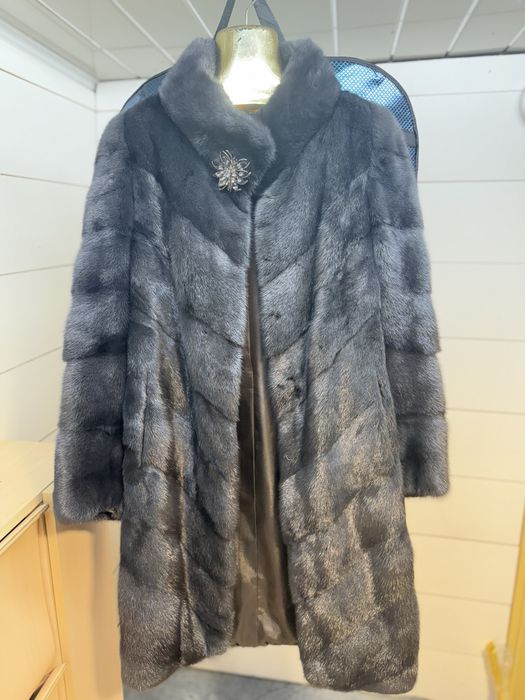 Новая норковая шуба цвет Ирис