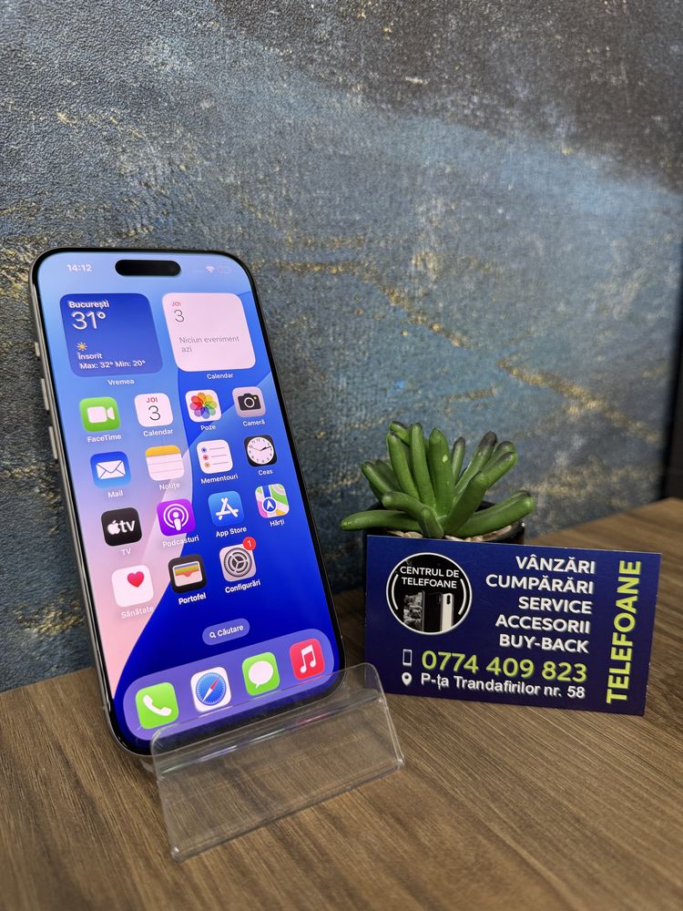 Iphone 15 pro/128gb/Garantie 2 aniCentrul de Telefoane/rate