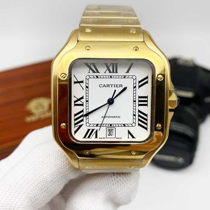 Cartier Santos de Cartier Gold cu mecanism automat