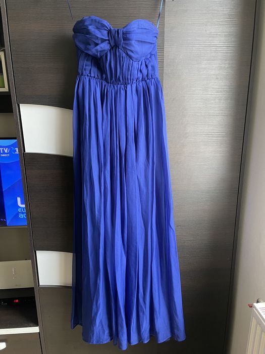 Rochie de seara Bershka, albastra, marimea M