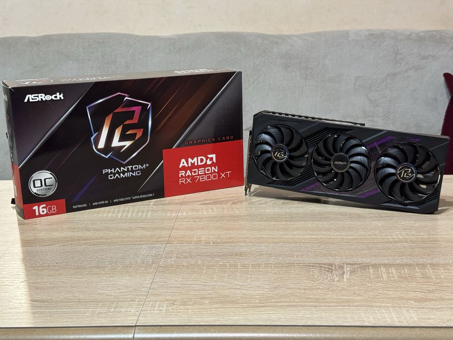 Видео карта Asrock RX 7800 XT 16gb Phantom Gaming