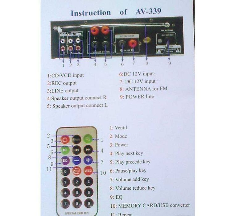 Караоке, блутуут, домашен, аудио усилвател, FM, SD, USB, BLT, 2x120W,