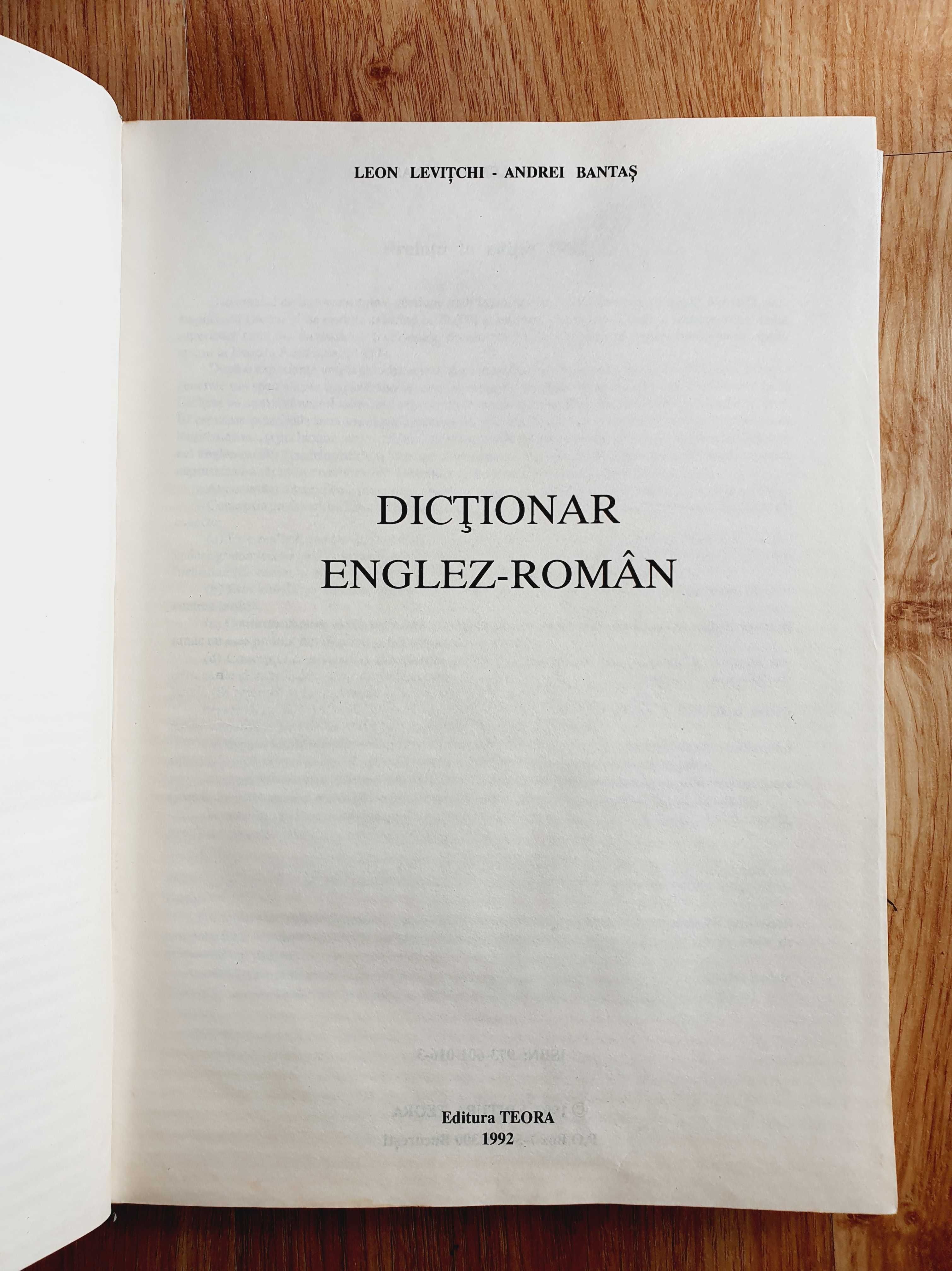 DICTIONAR ENGLEZ-ROMAN - Leon Levitchi, Andrei Bantas