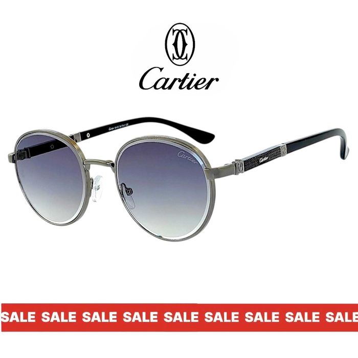 Cartier ROUND Унисекс слънчеви очила 2026 с кръгли стъкла UV400 Защита