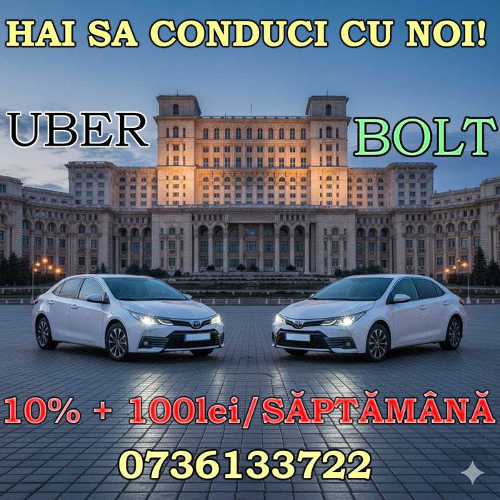 Flotă ridesharing recomandată Bolt/Uber