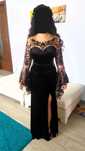 Rochie de catifea neagră