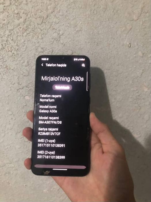 Samsung a30s  64